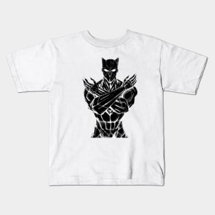 the black panther tchalla Kids T-Shirt